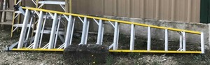 lot 321 image: Ladder  Werner Fiberglass 12 Ft. Type A (yellow)