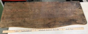lot 442 image: Wooden vanity top with glass cut to fit