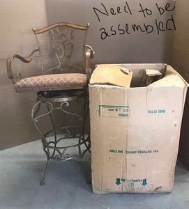 lot 364 image: (2) Bar Stools need to be assembled