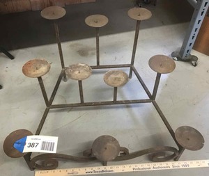 lot 387 image: Iron Candle Stand Fireplace Insert