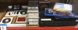 lot 386 image: Music CDs, Books on CD, Some Movies, Players