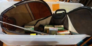 lot 203 image: Misc. Ammo, Cleaning Supplies, two cases