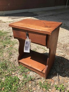 lot 40 image: Ranch Pine Bedside Table with Drawer