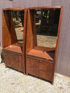 lot 47 image: (2) Media Desk, mirror, lighted
