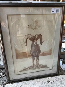 lot 68 image: (1) Ram Print, has some age and damage