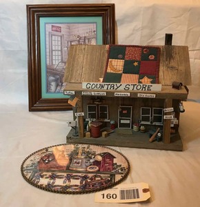 lot 160 image: Country store model, general store framed print