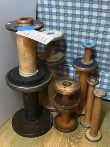 lot 183 image: Assorted wood spools
