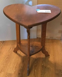 lot 185 image: Small heart shaped table