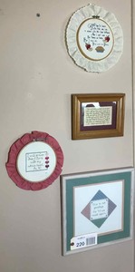 lot 220 image: Wall decorations needleworkwritings
