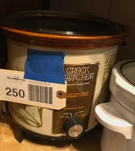 lot 250 image: (1) Crock Watcher, (1) white Rival slow cooker