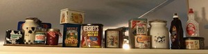 lot 257 image: Assorted empty product tins, canisters