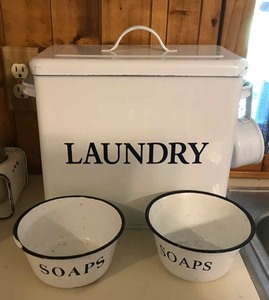lot 299 image: Enamelware laundry, soaps