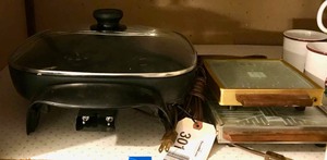 lot 301 image: Electric skillet, vintage hot plates