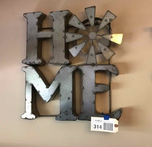 lot 314 image: Metal sign HOME