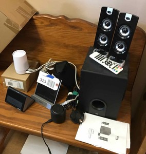 lot 323 image: Acu-Rite Access, powered Speaker System, iHome, Etc.