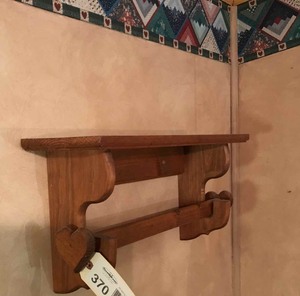 lot 370 image: (3) quilt racks, wall hanging
