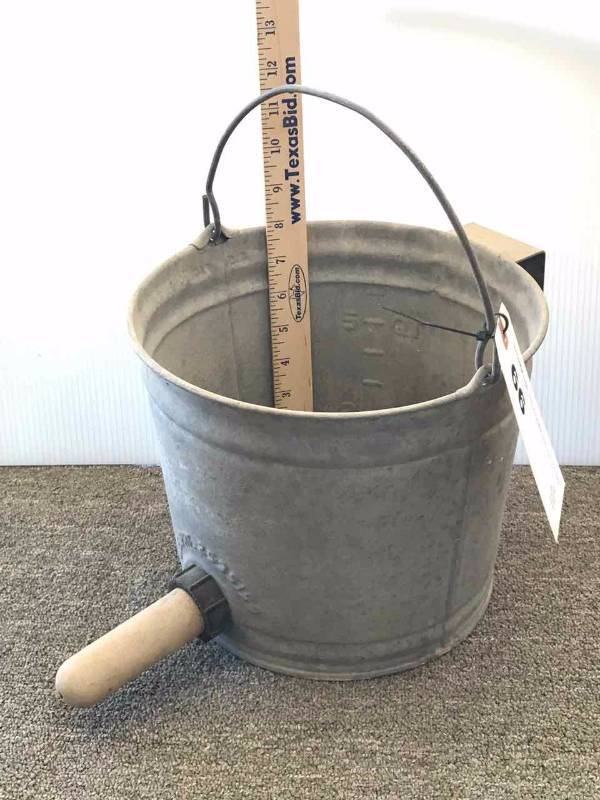 lot 66 image: Galvanized Udder Bucket