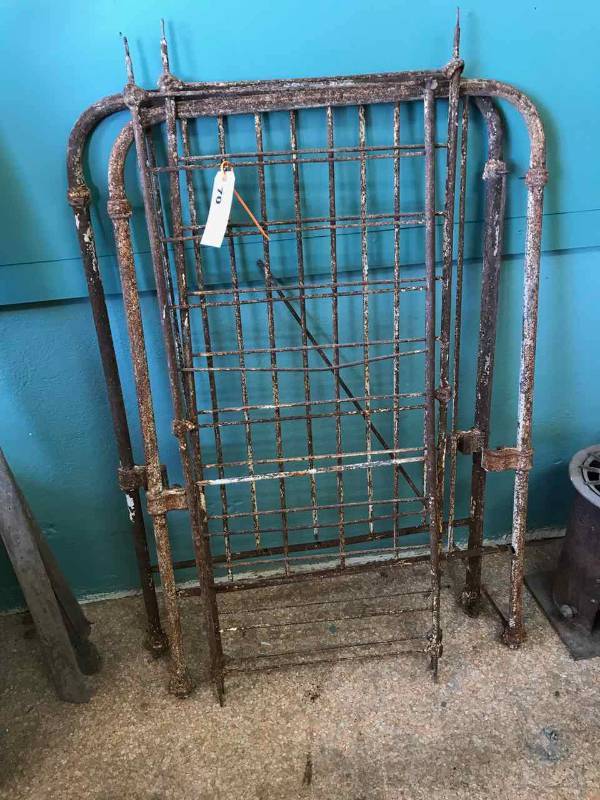 lot 70 image: (4) Antique Baby Bed Panels (missing parts)