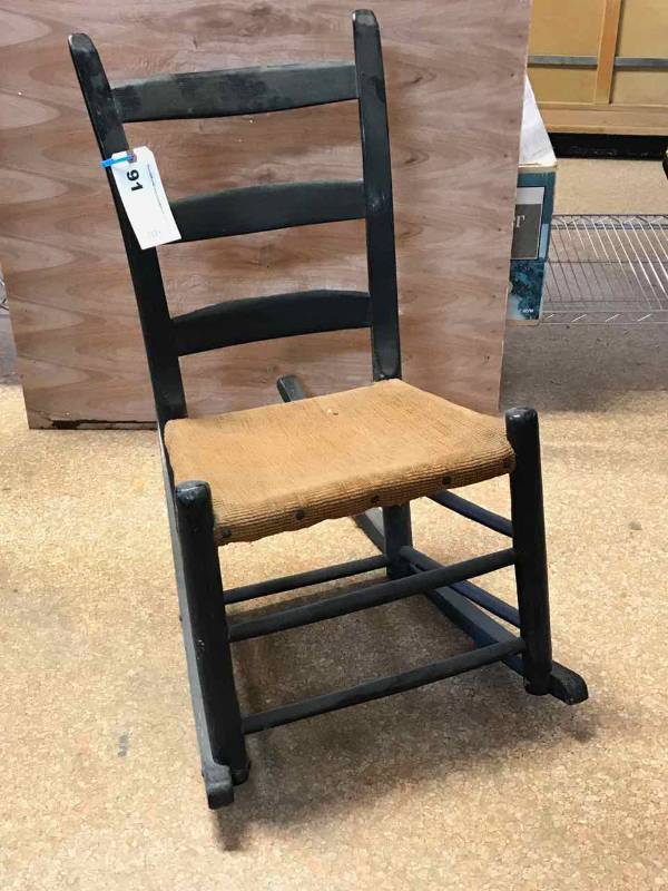 lot 91 image: Low Ladder Back Rocker