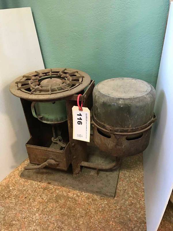 lot 116 image: Antique Coal Oil Stove