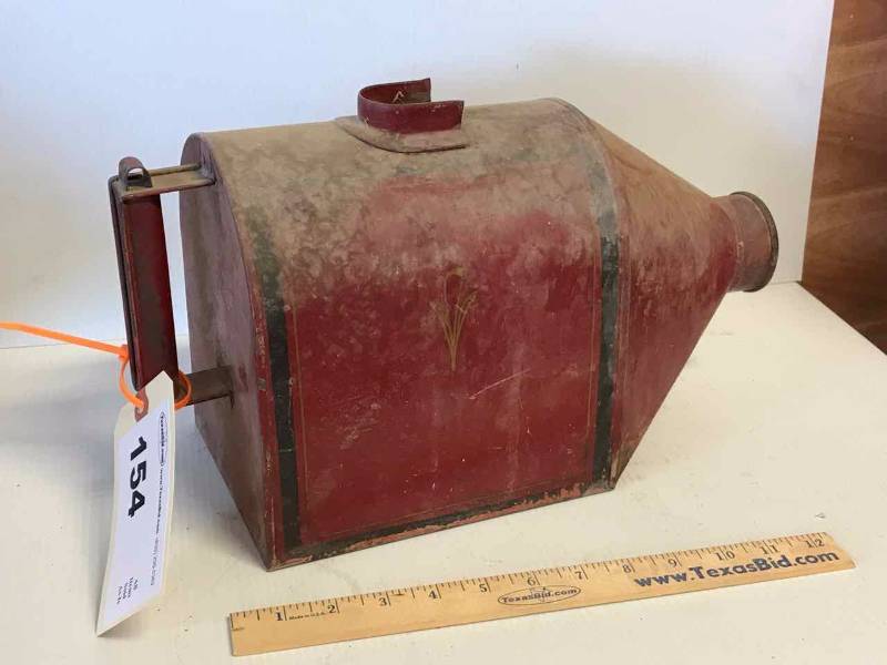 lot 154 image: Antique Tin Flour Bin from a Cupboard