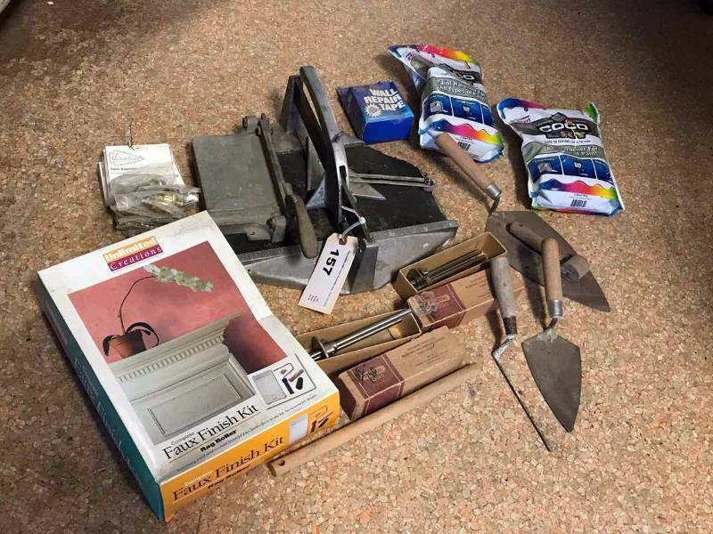 lot 157 image: Tools for Tile, Books, Etc.