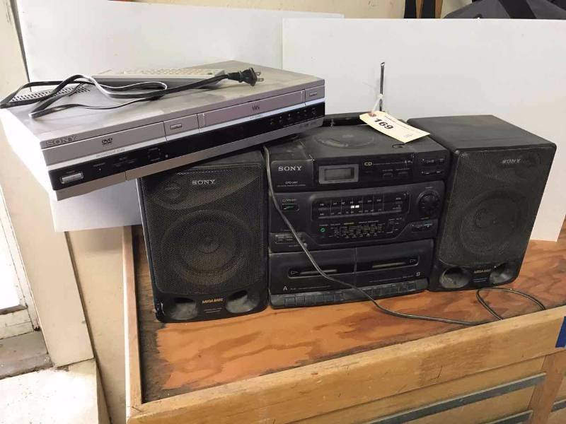 lot 169 image: Sony CD-Radio-Cassette Player and Sony CDVHS Player