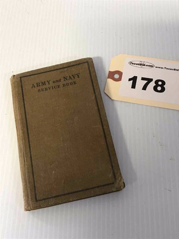 lot 178 image: Book  Army & Navy Service Book, ca. 1918