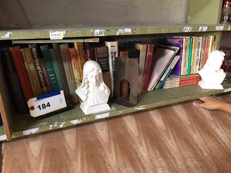 lot 184 image: Assorted Books and Bookends