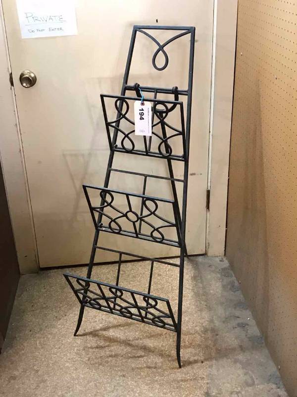 lot 194 image: Metal Folding Magazine Stand