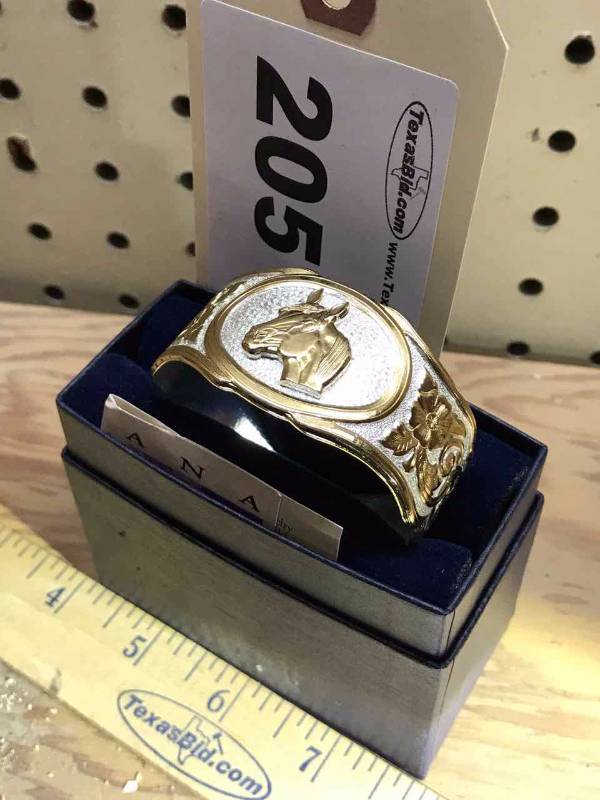 lot 205 image: Montana Silversmith  Cuff Bracelet, Horse