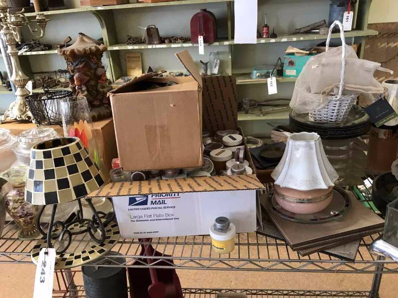 lot 243 image: Candle Holders, Vases, Samples of Scentsy, Ash Trays