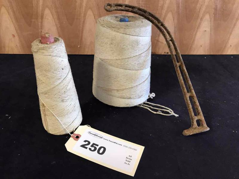lot 250 image: String & Cast Iron String Holder (break at base)