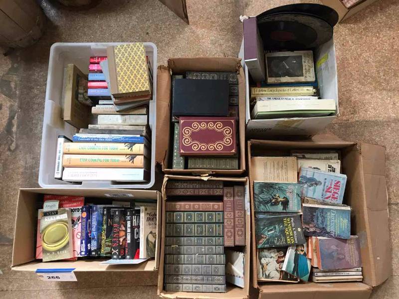 lot 266 image: (6) Boxes of Assorted Books