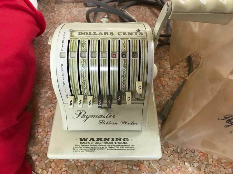 lot 283 image: Vintage Paymaster Ribbon Writer
