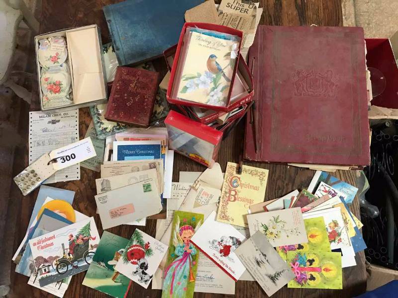 lot 300 image: Old Cards, Books, Newer Cards