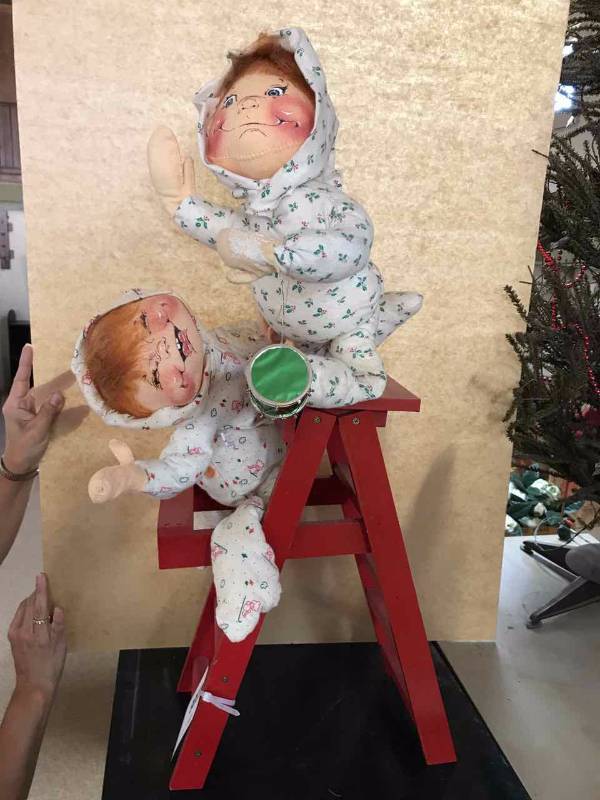 lot 308 image: (1) Annalee  Kids on Red Ladder