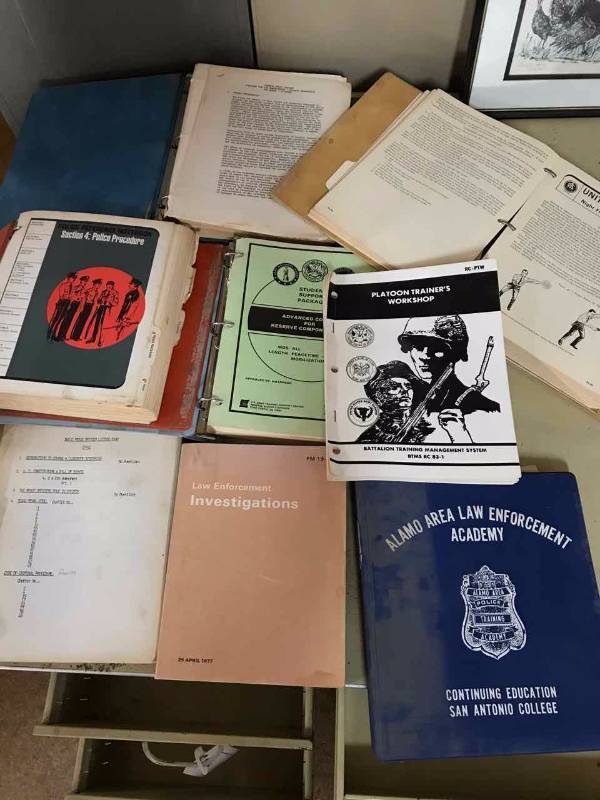 lot 310 image: Vintage Peace Officer Training Manuals & Platoon Trainers Workshop Book
