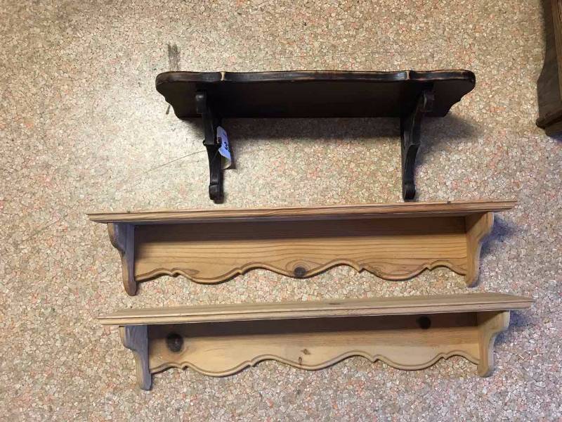 lot 335 image: (3) Wall Shelves