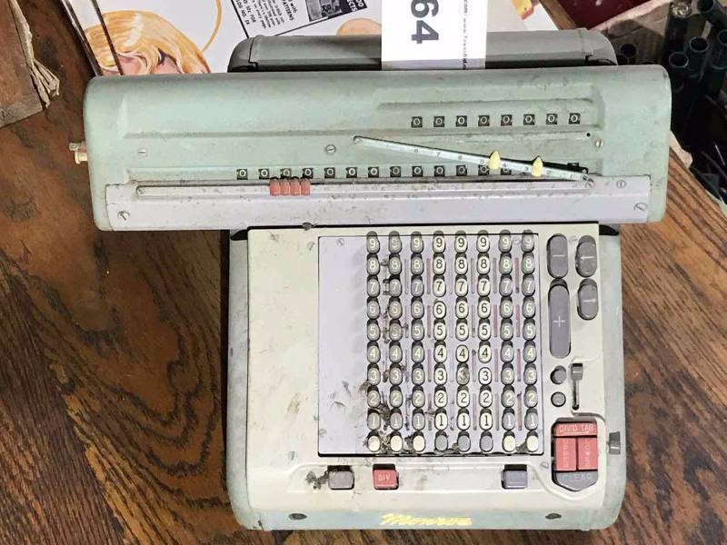 lot 364 image: Vintage Monroe Adding Machine (green)