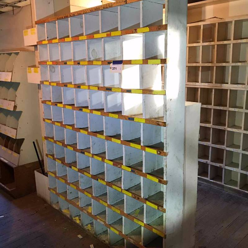 lot 371 image: Hardware Bin Cubbies, Open Both Sides