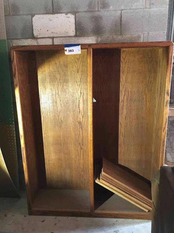 lot 383 image: Encore Bookcase, Oak Finish