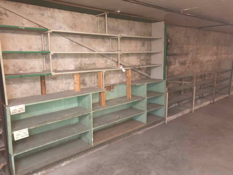 lot 421 image: Lumber Salvage  (2) Sections of Wood Shelving