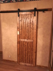 lot 5 image: Interior Sliding Barn Door Style, with hardware (you dismantledisassemble)