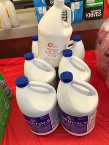 lot 206 image: (6) Bleach, 1 gal jugs, (1) Foaming lotion hand soap