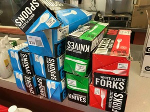 lot 214 image: Large Lot  Plastic Forks, Knives, Spoons