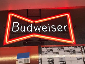 lot 232 image: Neon Beer Sign  Budweiser
