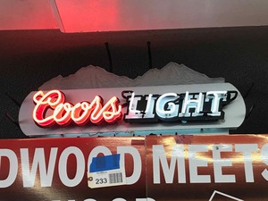 lot 233 image: Neon Beer Sign  Coors