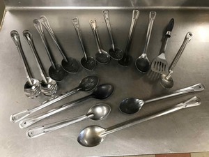 lot 263 image: Spoons, Slotted Spoons