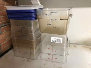 lot 278 image: Lidded Food Storage Tubs